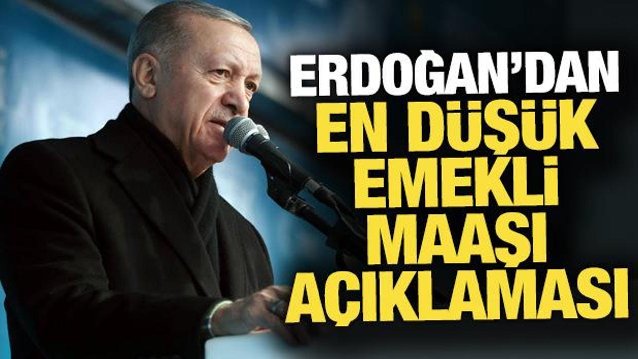 Erdoğan'dan en d&uuml;ş&uuml;k emekli maaşına ilişkin a&ccedil;ıklama
