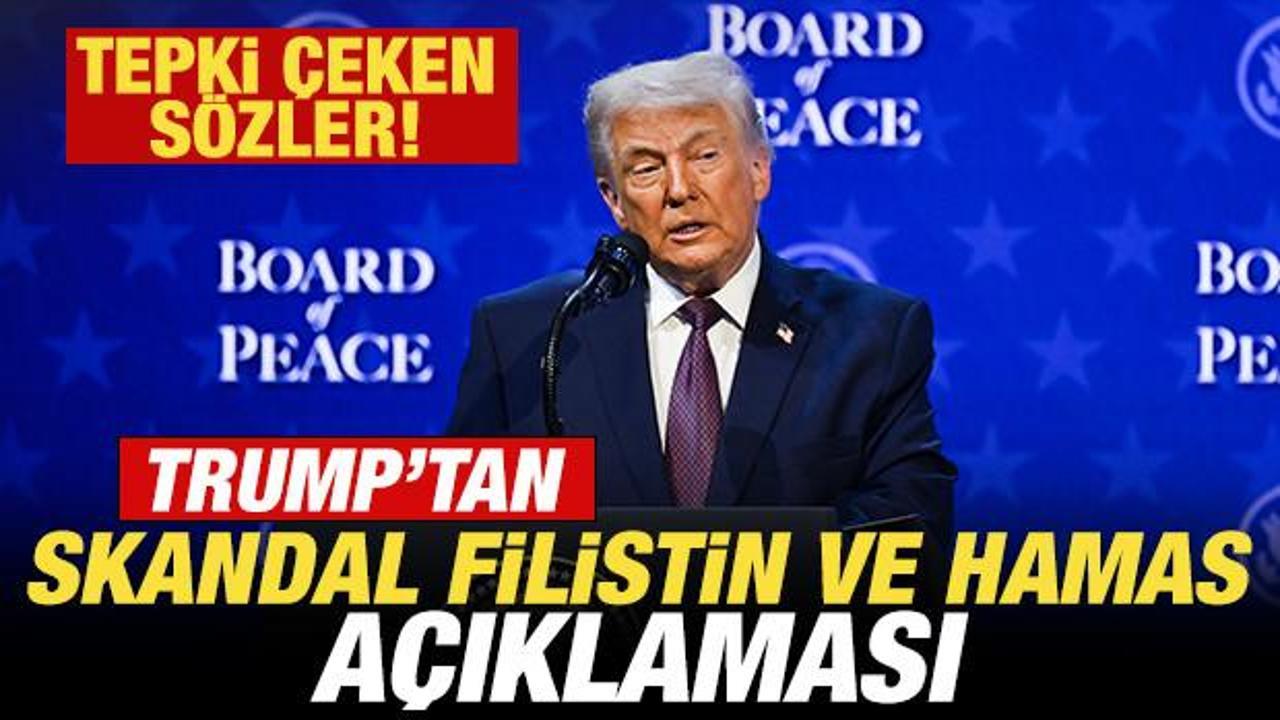 Trump'tan skandal Filistin ve Hamas a&ccedil;ıklaması: Ellerinde silahla doğdular