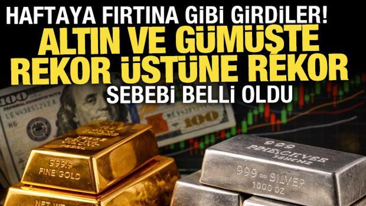 Altın ve g&uuml;m&uuml;ş rekor &uuml;st&uuml;ne rekor kırıyor