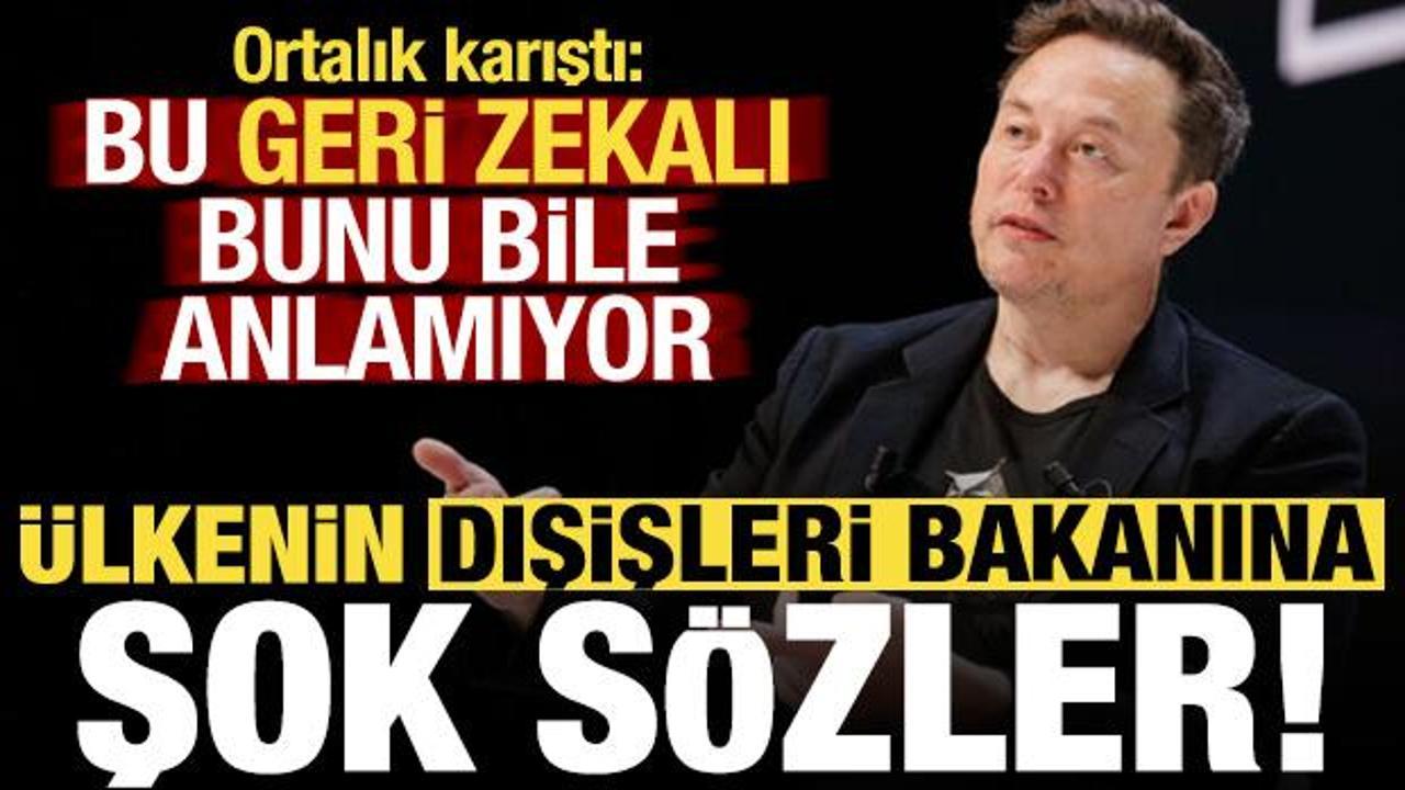Elon Musk'tan &uuml;lkenin dışişleri bakanına olay s&ouml;zler: Bu geri zekalı bunu bile anlamıyor!