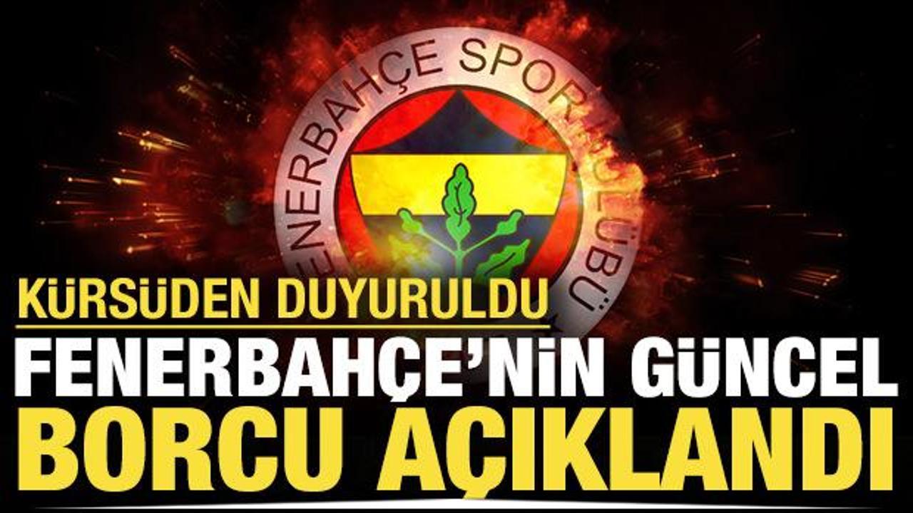 Fenerbah&ccedil;e&rsquo;nin borcu a&ccedil;ıklandı!