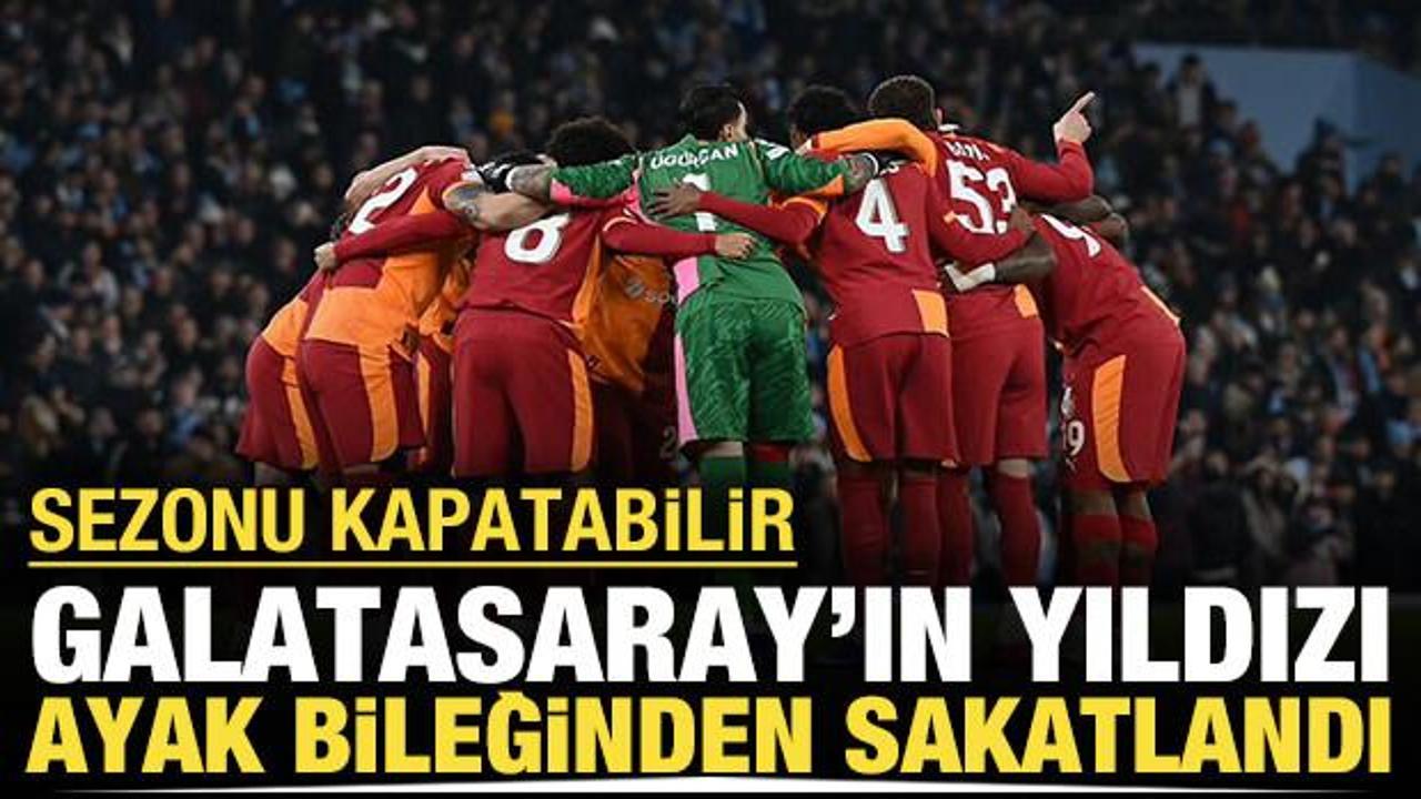 Galatasaray'ın yıldızı ayak bileğinden sakatlandı: Sezonu kapatabilir