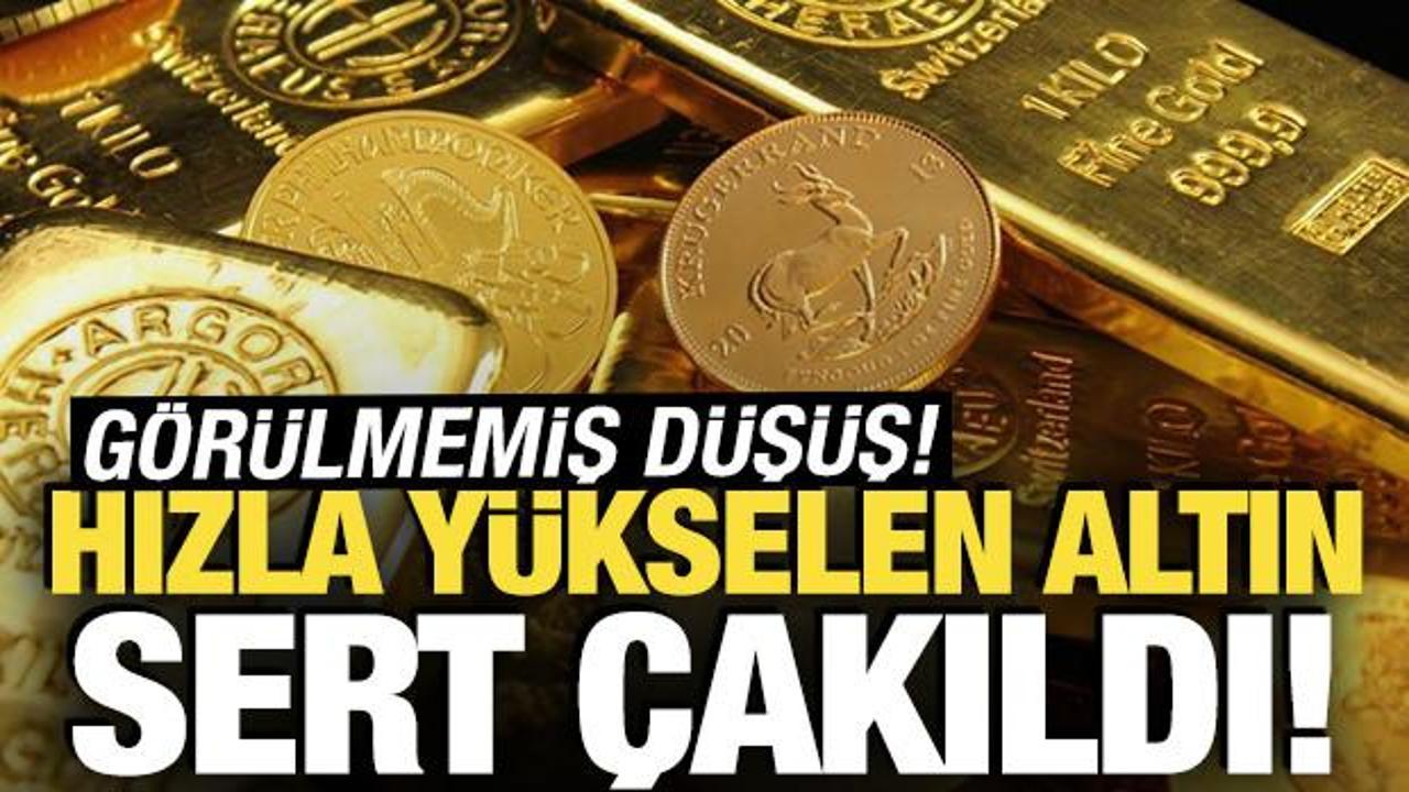 Hızlı y&uuml;kselen altın sert &ccedil;akıldı! G&ouml;r&uuml;lmemiş d&uuml;ş&uuml;ş: İşte son rakamlar