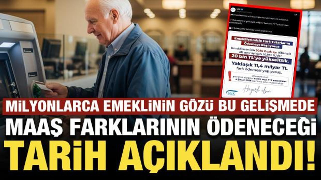 Milyonlarca emeklinin g&ouml;z&uuml; bu gelişmede: Maaş farkları i&ccedil;in tarih verildi