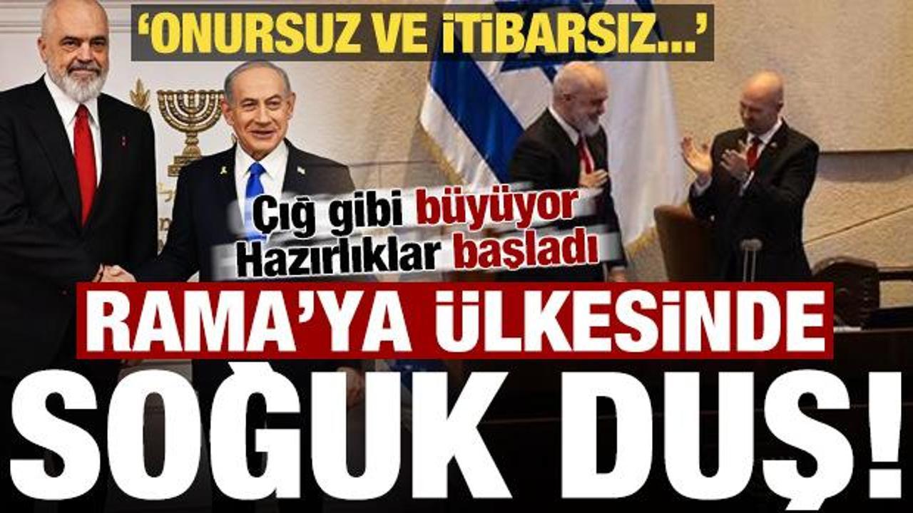 Netanyahu'ya &ouml;vg&uuml;ler dizen Edi Rama'ya &uuml;lkesinde soğuk duş! 'Onursuz ve itibarsız...'