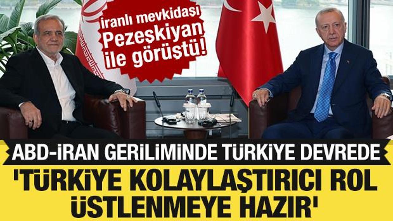 Son dakika: Erdoğan, İranlı mevkidaşı Pezeşkiyan ile g&ouml;r&uuml;şt&uuml;!