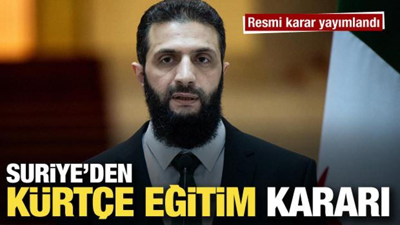 Suriye'den K&uuml;rt&ccedil;e eğitim kararı