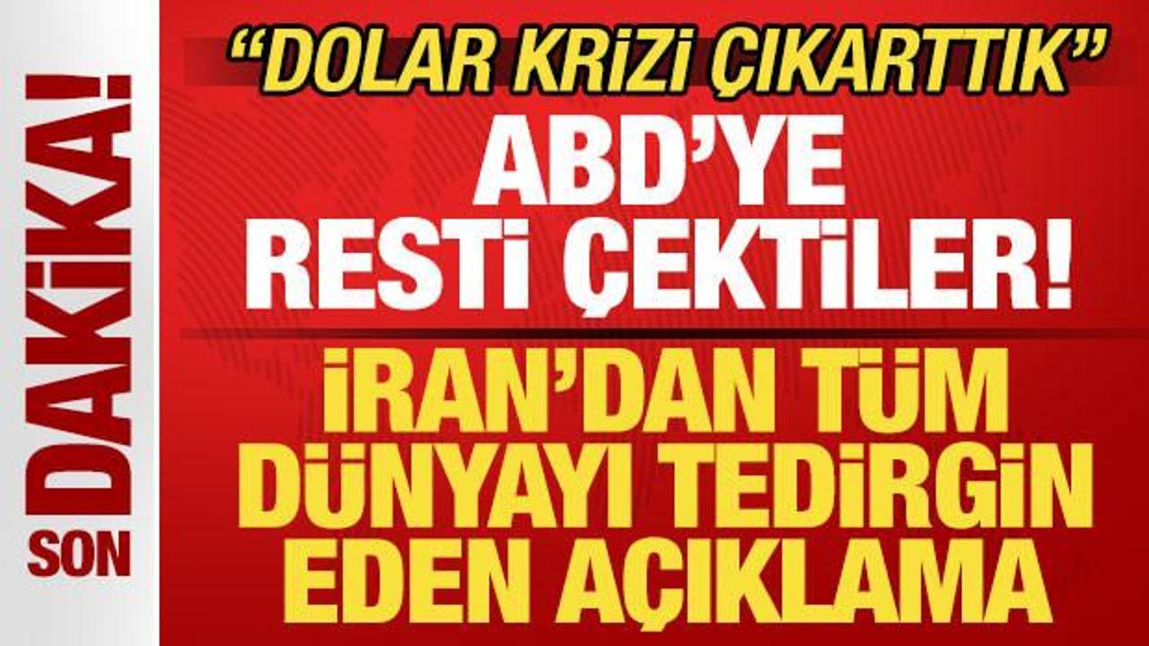 İran'dan t&uuml;m d&uuml;nyayı tedirgin eden a&ccedil;ıklama! ABD'ye resti &ccedil;ektiler: M&uuml;zakereye kapalı