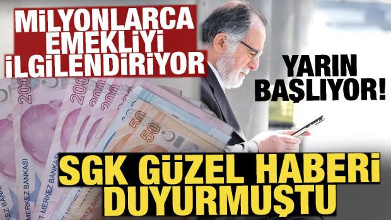 Milyonlarca emekliyi ilgilendiriyor! Fark &ouml;demesi yarın yapılacak