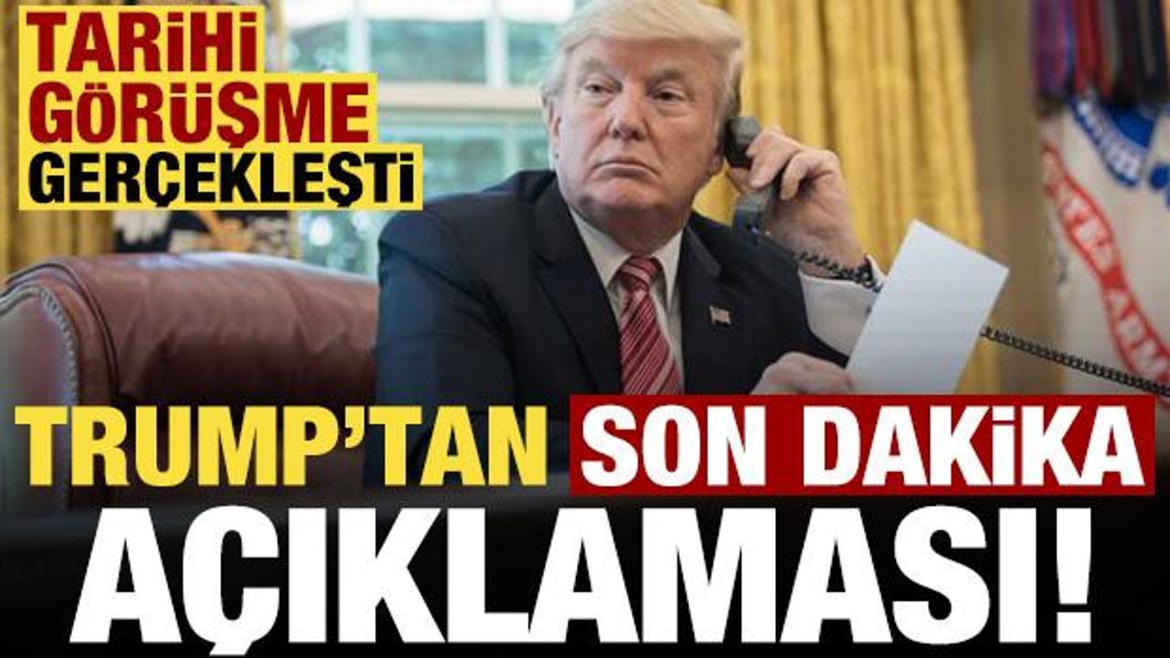 Trump'tan tarihi g&ouml;r&uuml;şmeye ilişkin son dakika a&ccedil;ıklaması!
