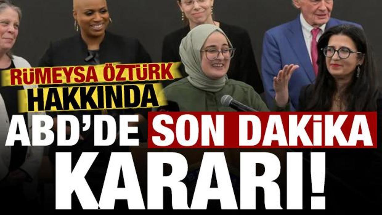 ABD'de R&uuml;meysa &Ouml;zt&uuml;rk hakkında son dakika gelişmesi!