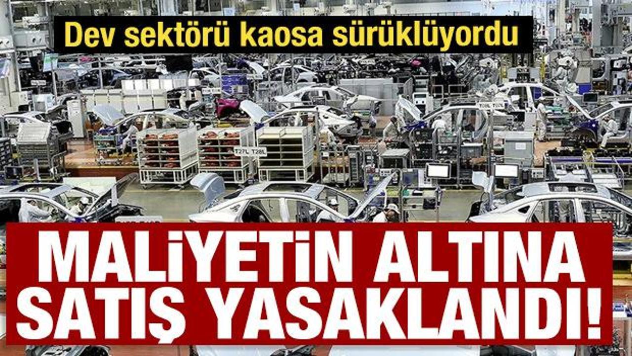 Dev sekt&ouml;r&uuml; kaosa s&uuml;r&uuml;kl&uuml;yordu: Maliyetin altına satış yasaklandı