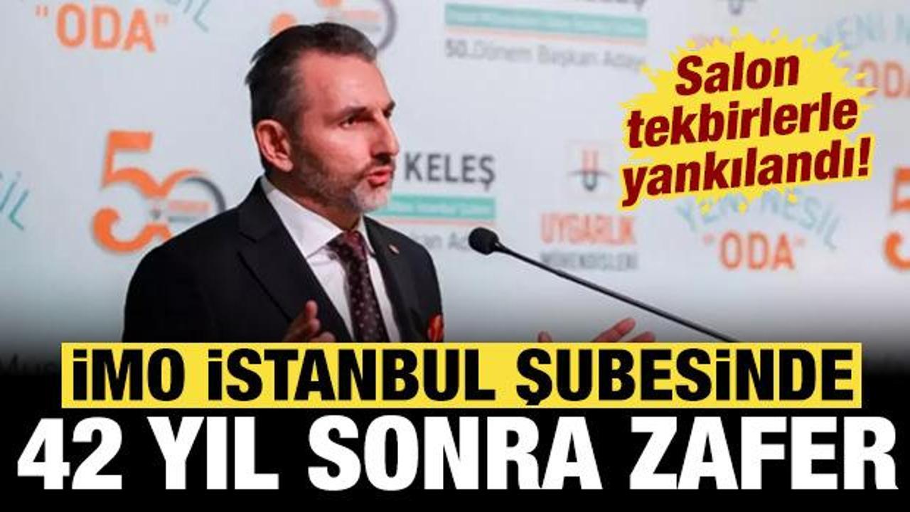 İMO se&ccedil;imlerinde 42 yıl sonra zafer: Salon tekbirlerle yankılandı