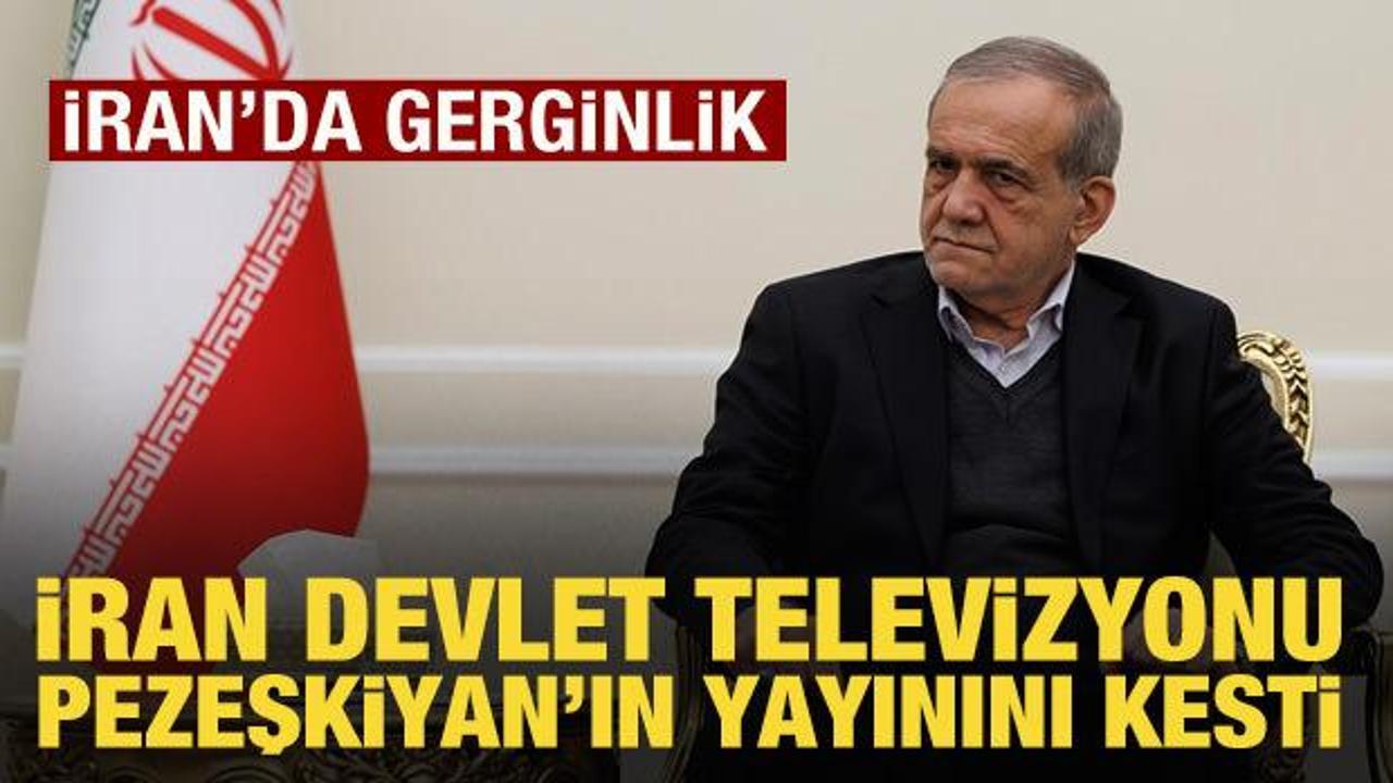 İran devlet televizyonu, Pezeşkiyan'ın yayınını kesti