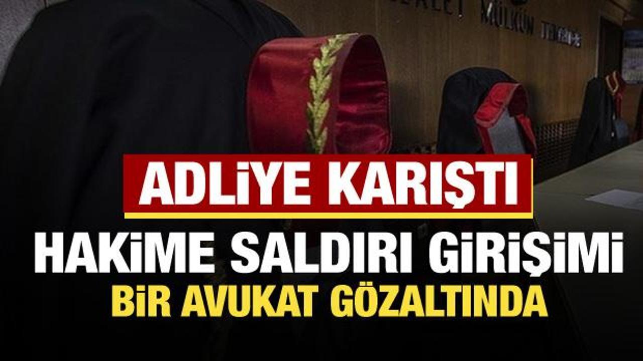 İstanbul'da adliyede hakime saldırı girişimi: Avukat g&ouml;zaltında