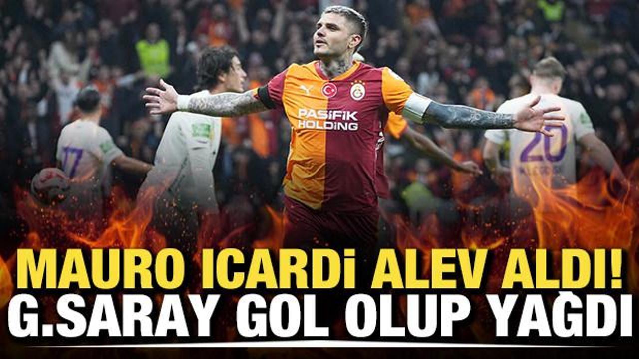 Mauro Icardi alev aldı! Galatasaray gol olup yağdı