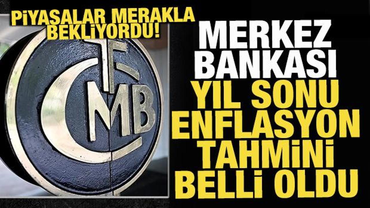Merkez Bankası'nın 2026 yıl sonu enflasyon tahmini belli oldu