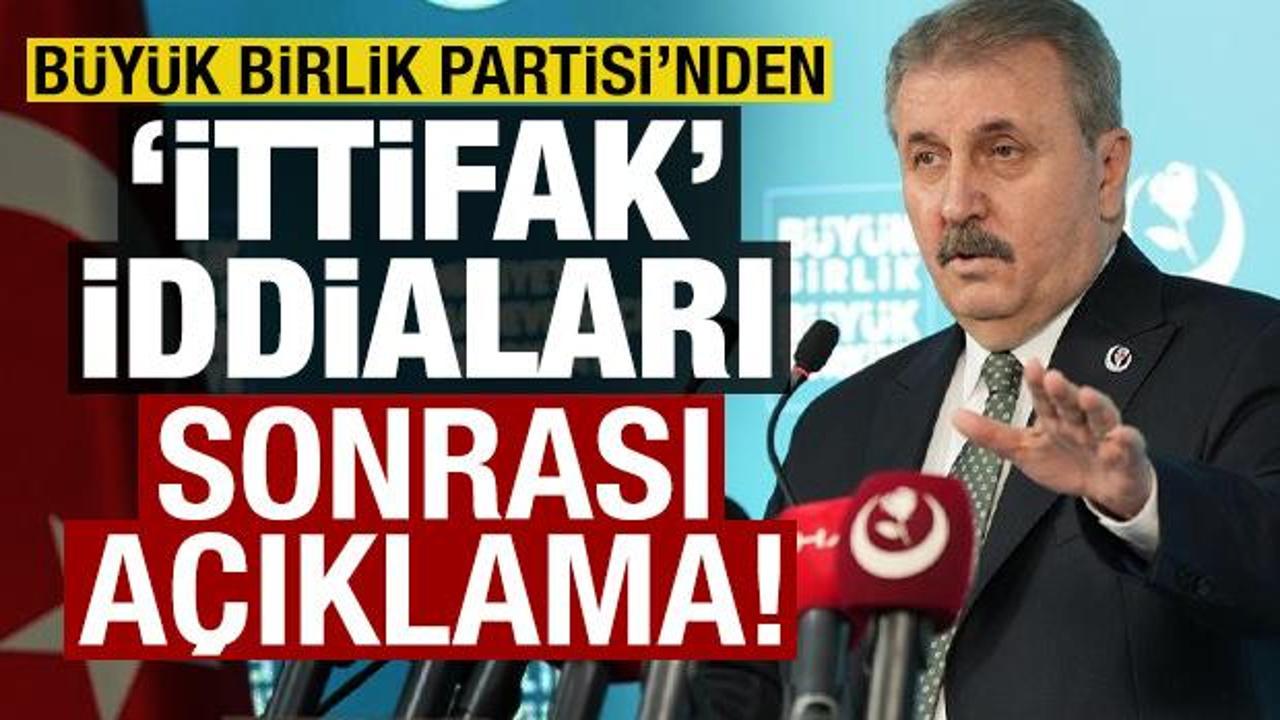Son dakika haberi: B&uuml;y&uuml;k Birlik Partisi'nden 'ittifak' iddialarına ilişkin a&ccedil;ıklama!