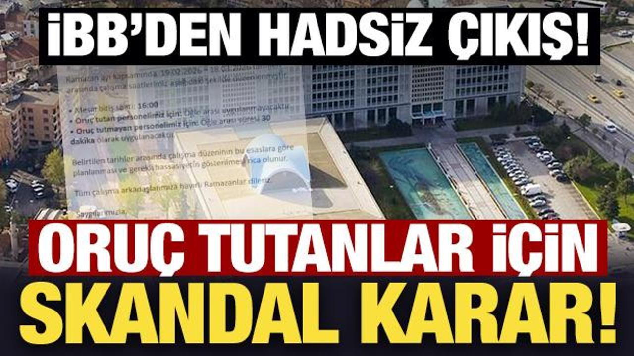 İBB'ye bağlı İsbak'tan oru&ccedil; tutanlar i&ccedil;in skandal karar!
