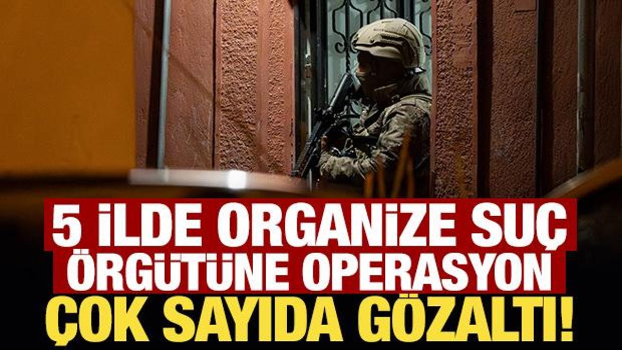 Son Dakika... 5 ilde organize su&ccedil; &ouml;rg&uuml;t&uuml;ne operasyon: 37 g&ouml;zaltı