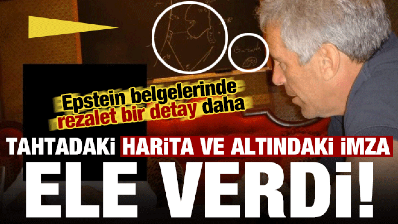 Tahtadaki harita ve atılan imza ele verdi! Epstein belgelerinde bir rezalet detay daha...