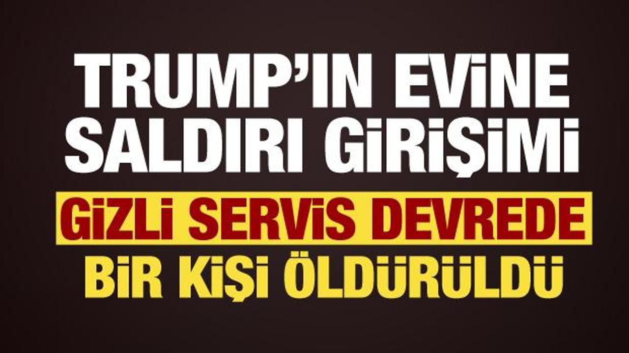 Trump'ın evine saldırı girişimi! ABD Gizli Servisi'nden a&ccedil;ıklama: Bir kişi &ouml;ld&uuml;r&uuml;ld&uuml;
