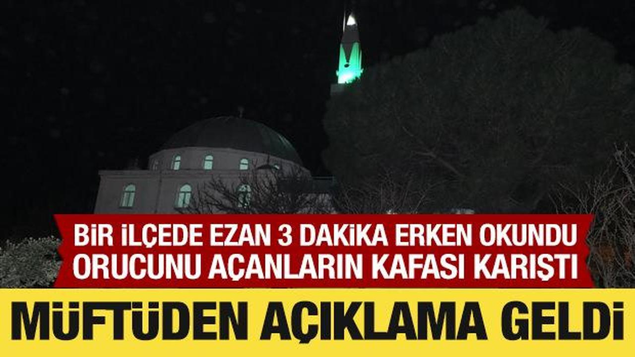 Balıkesir'de ezan 3 dakika erken okundu: Orucunu a&ccedil;anların kafası karıştı