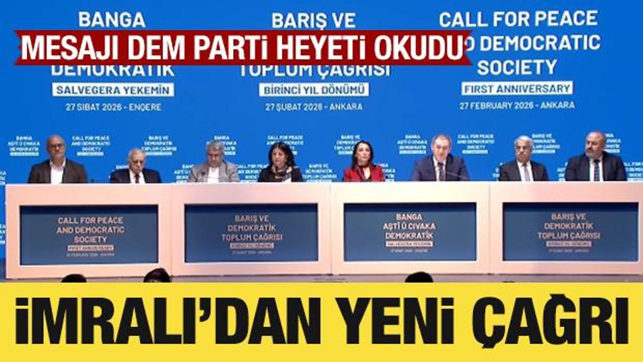 İmralı'dan yeni &ccedil;ağrı: DEM Parti heyeti okudu