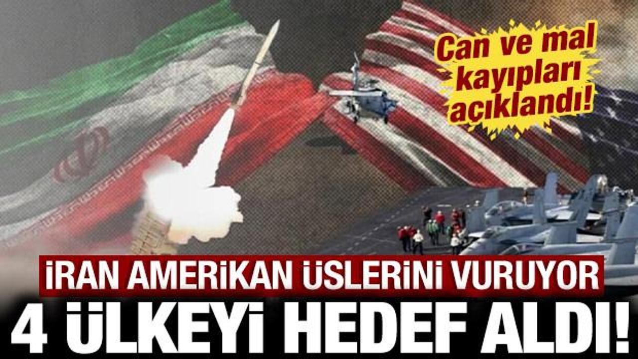 İran Bahreyn, BAE, Katar ve Umman'da ABD'yi vurdu: Can ve mal kayıpları a&ccedil;ıklandı!