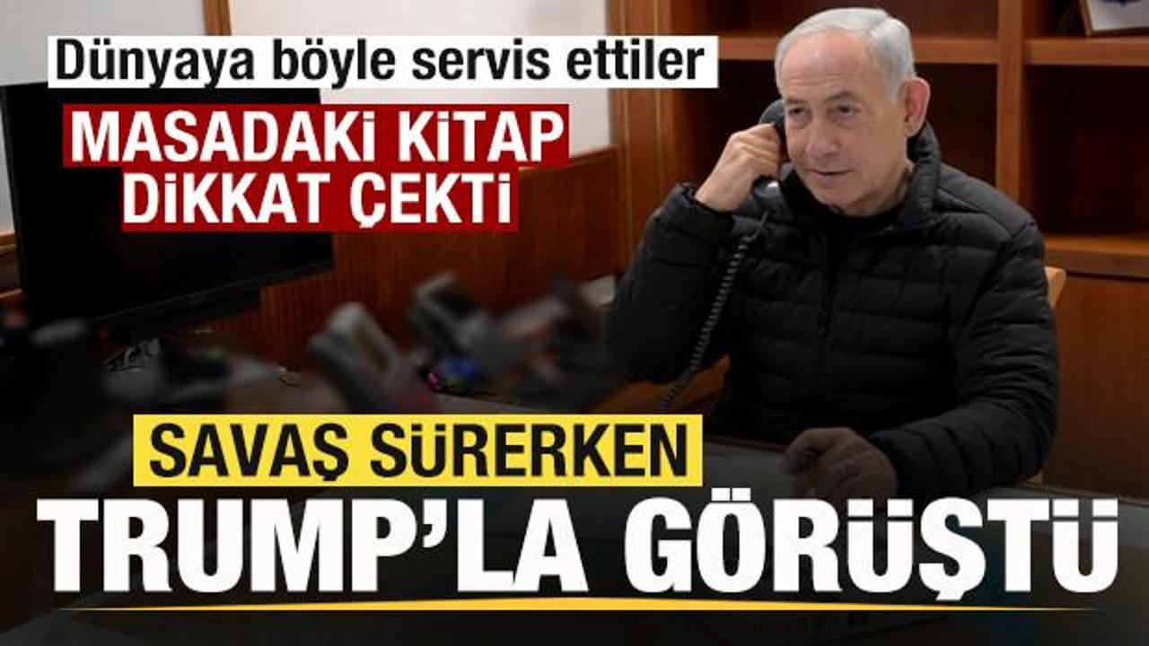 Netanyahu, Trump&rsquo;la g&ouml;r&uuml;şt&uuml;! Masadaki kitap dikkat &ccedil;ekti