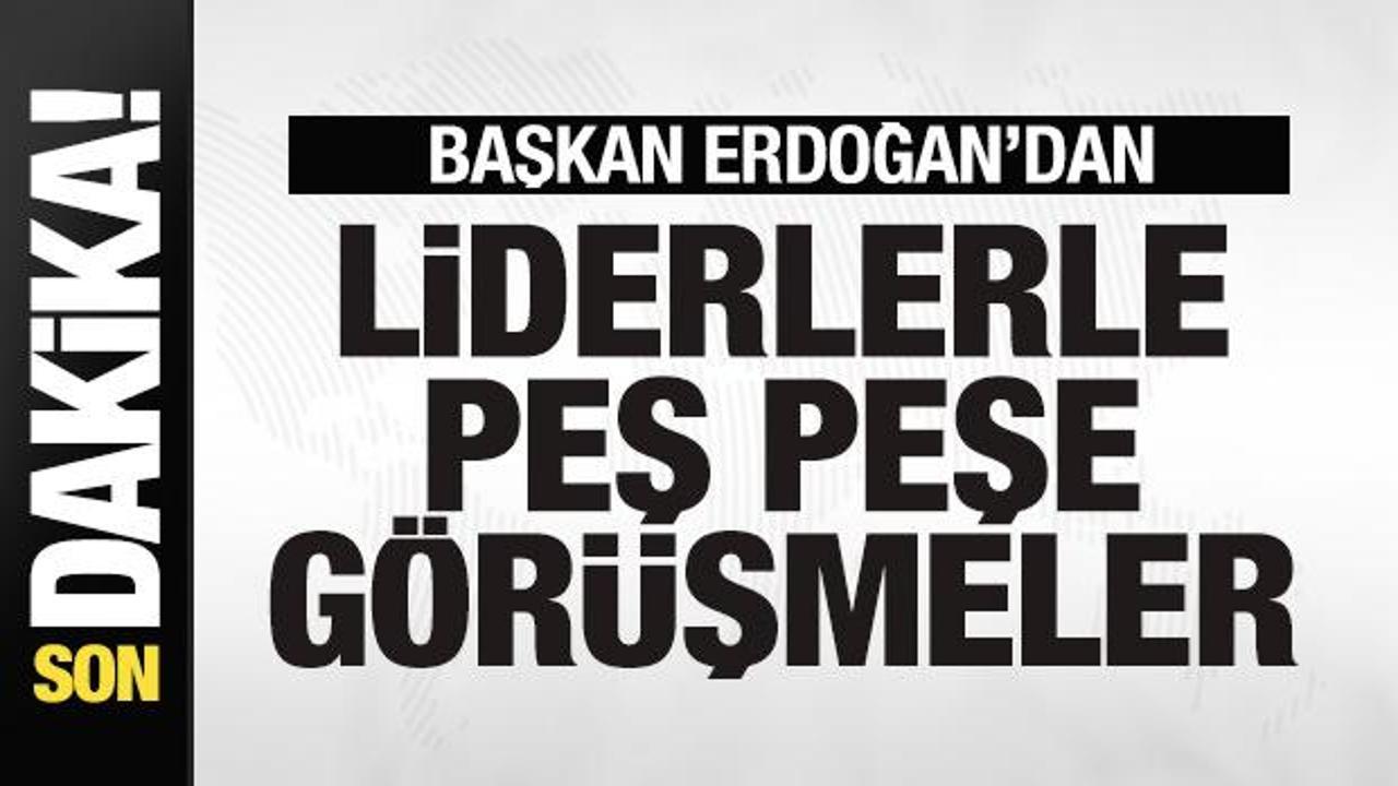 Son dakika: Başkan Erdoğan’dan liderlerle peş peşe görüşmeler
