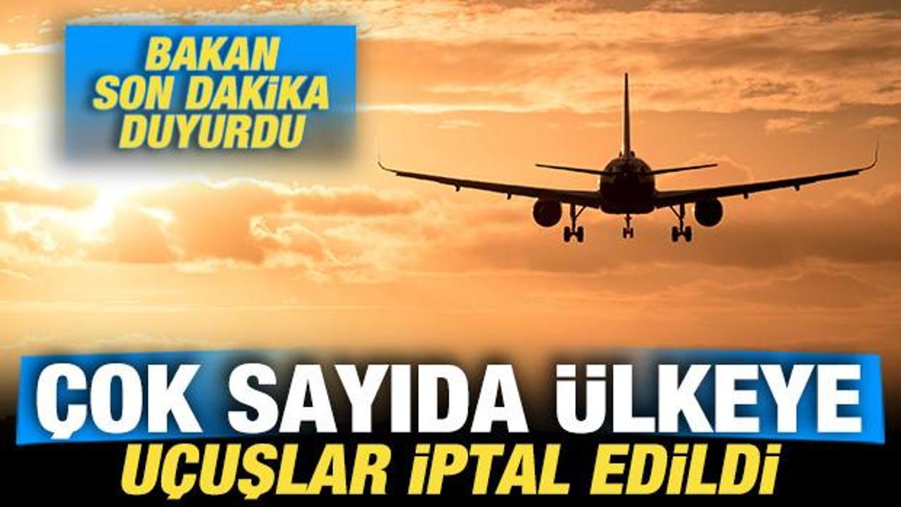 Bakan Uraloğlu son dakika duyurdu: &Ccedil;ok sayıda &uuml;lkeye u&ccedil;uşlar iptal edildi