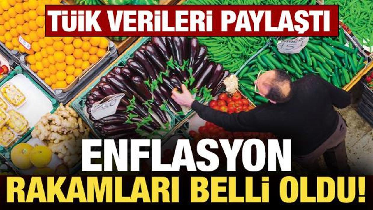 Enflasyon rakamları a&ccedil;ıklandı! T&Uuml;İK verileri paylaştı