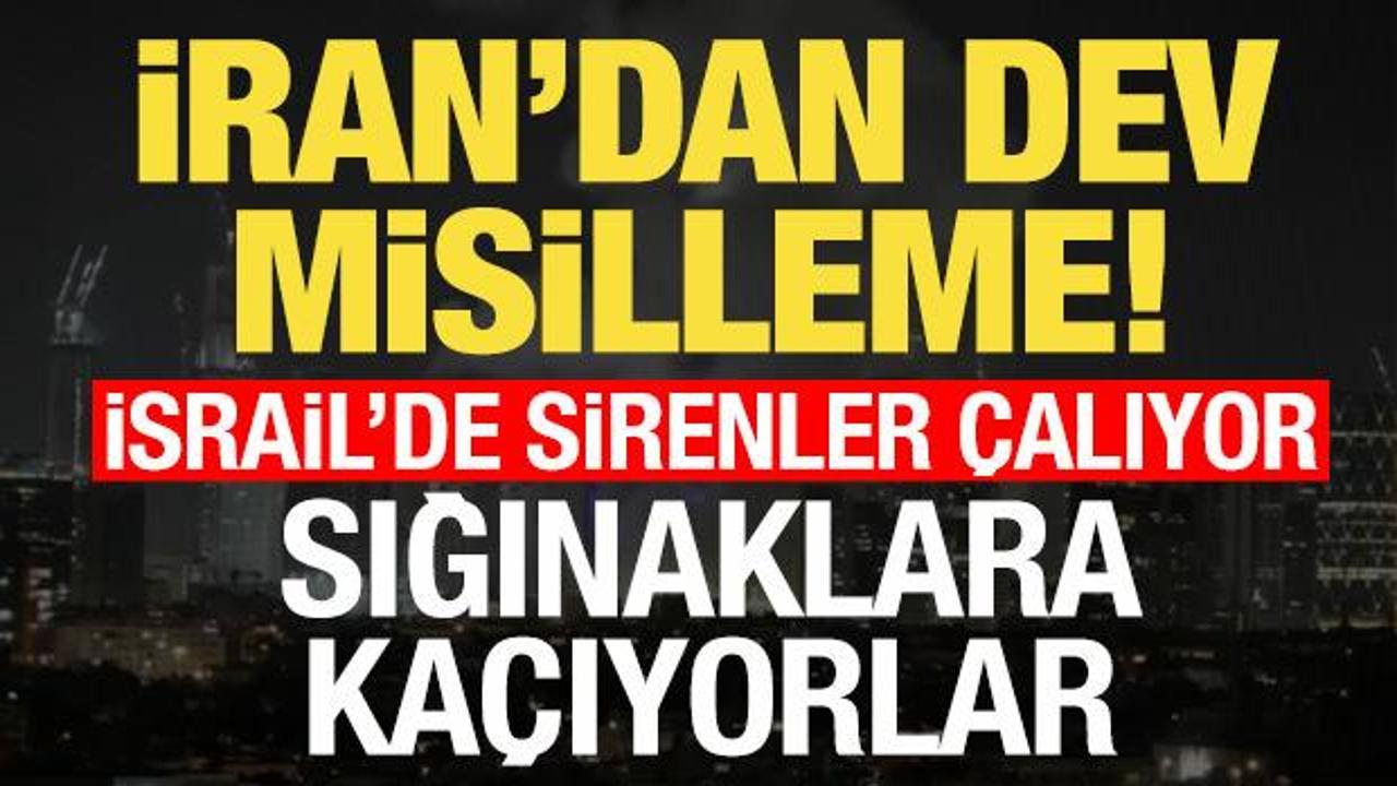 İran dev misilleme başlattı! İsrail'de sirenler &ccedil;alıyor, sığınaklara ka&ccedil;ıyorlar...