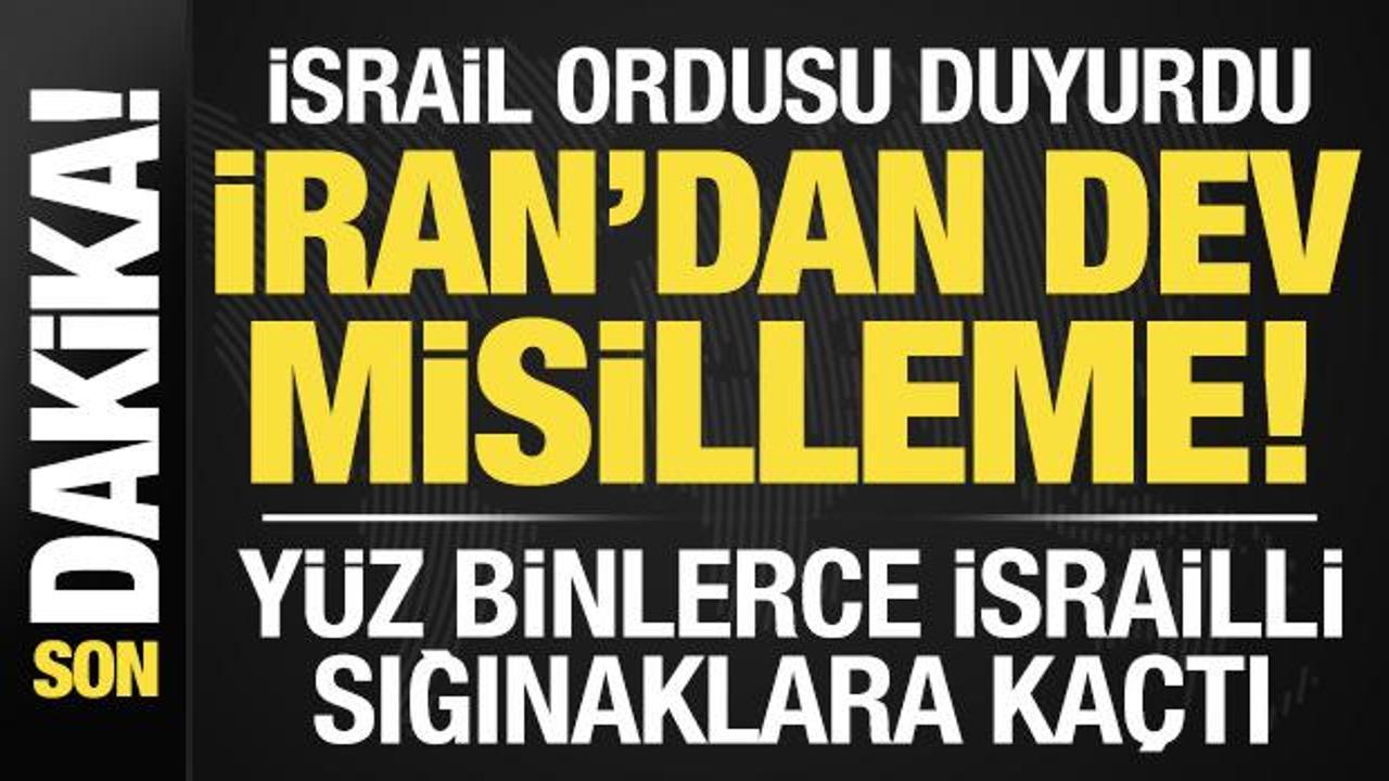 İsrail ordusu duyurdu, İran'dan dev misilleme! 100 binlerce İsrailli sığınaklara ka&ccedil;tı...