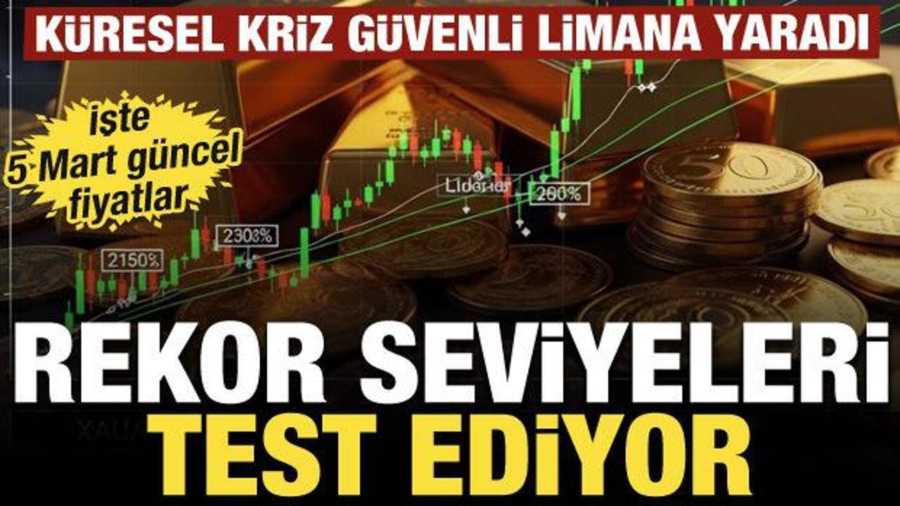 K&uuml;resel kriz g&uuml;venli limana yaradı: Altın rekor seviyeleri test ediyor