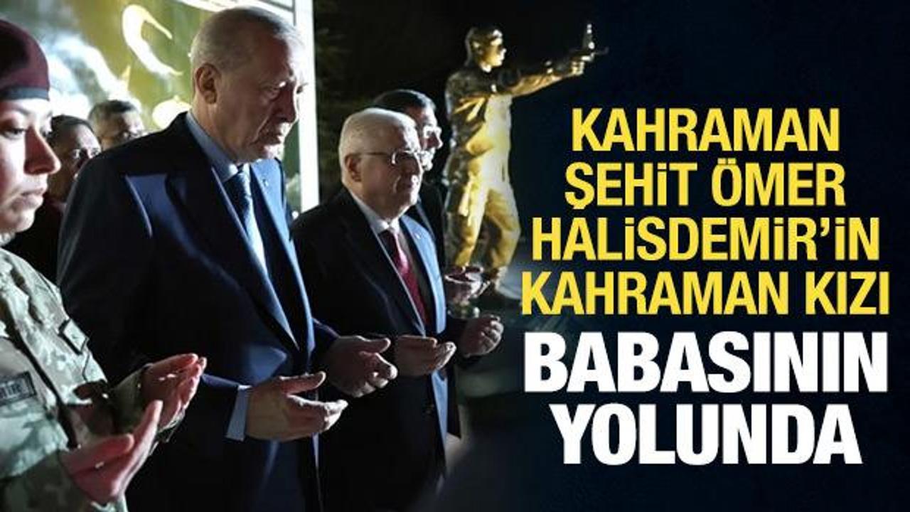 Şehit &Ouml;mer Halisdemir'in kızı Elif Nur Halisdemir bordo bereli oldu
