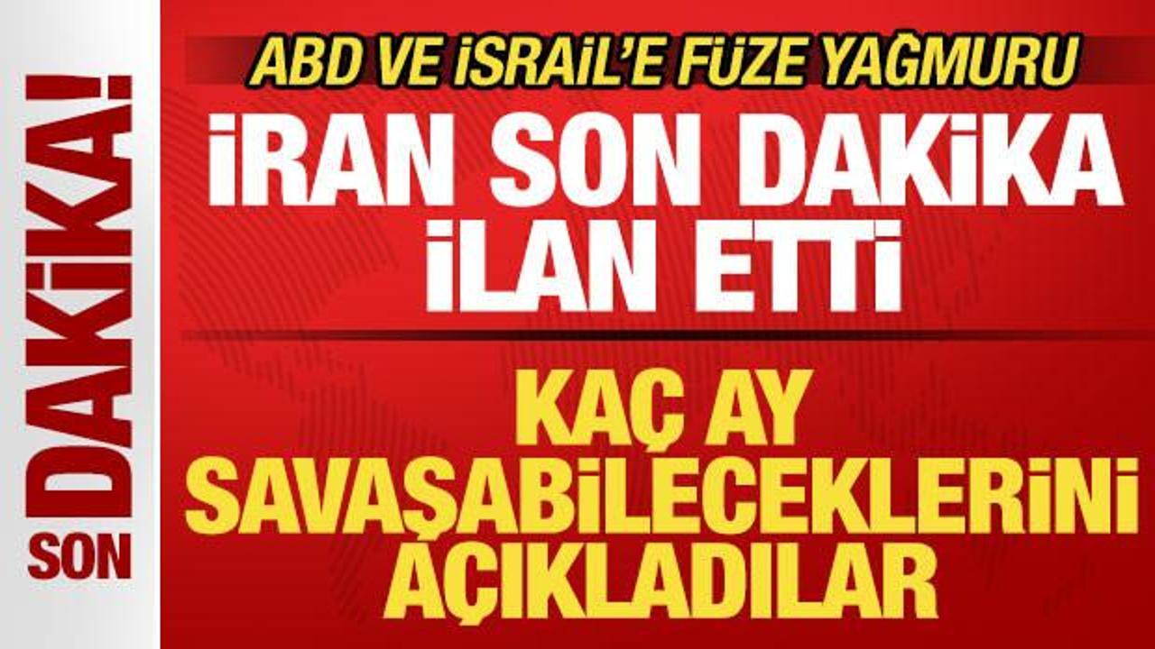 Son dakika: İran’dan ABD ve İsrail’e füze yağmuru! Kaç ay savaşabileceklerini açıkladılar