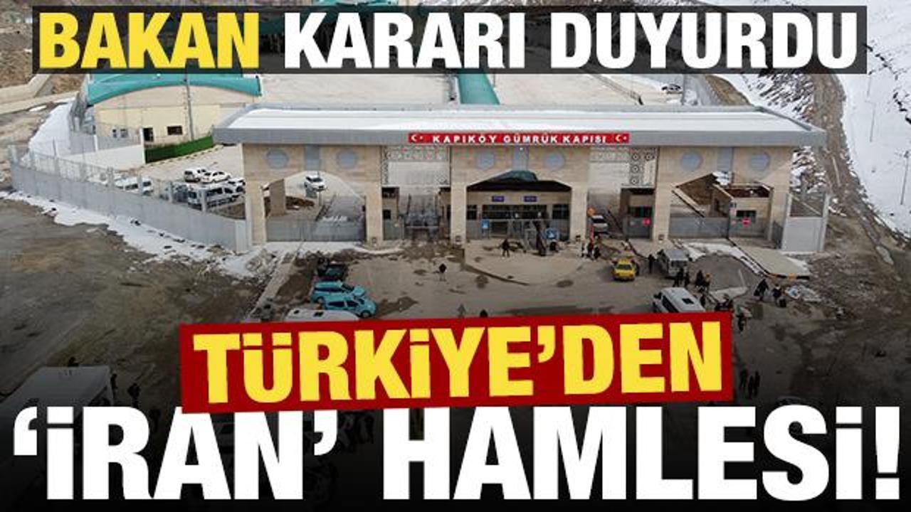 Son dakika: T&uuml;rkiye'den İran hamlesi! Bakan kararı duyurdu...
