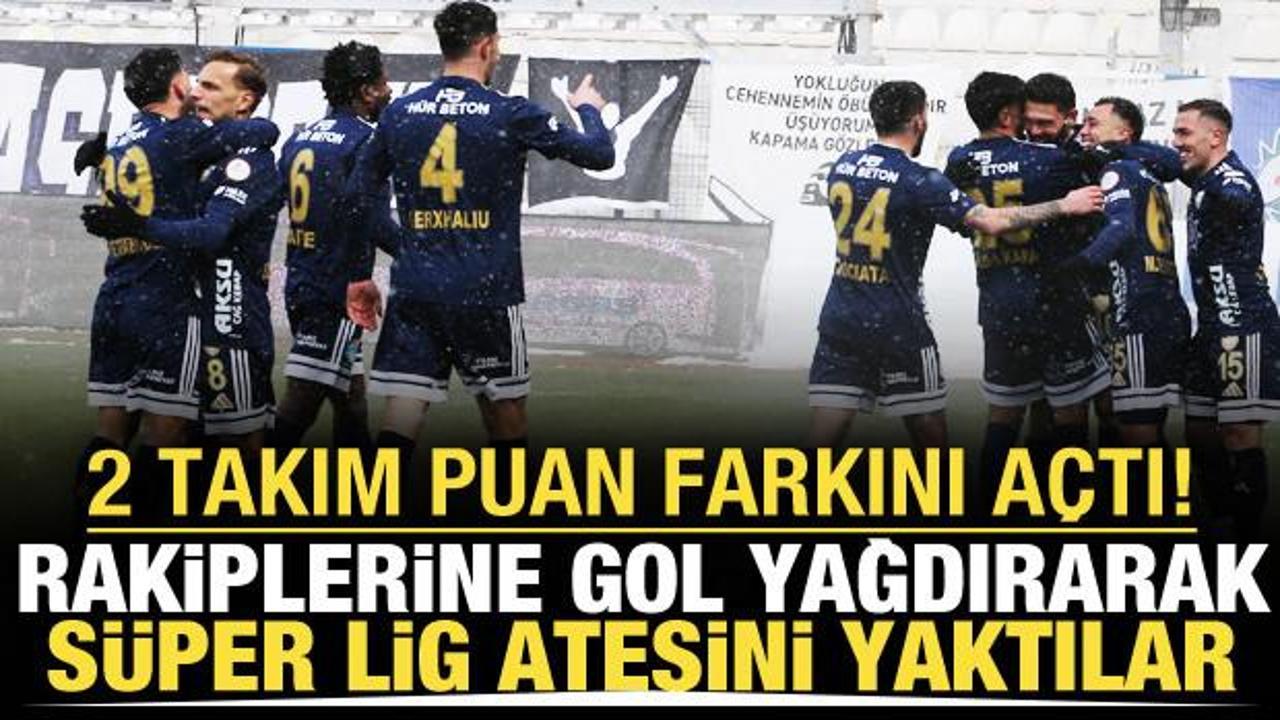 1. Lig'de 2 takım seriye bağladı! Rakiplerine gol yağdırıp şampiyonluk ateşini yaktılar