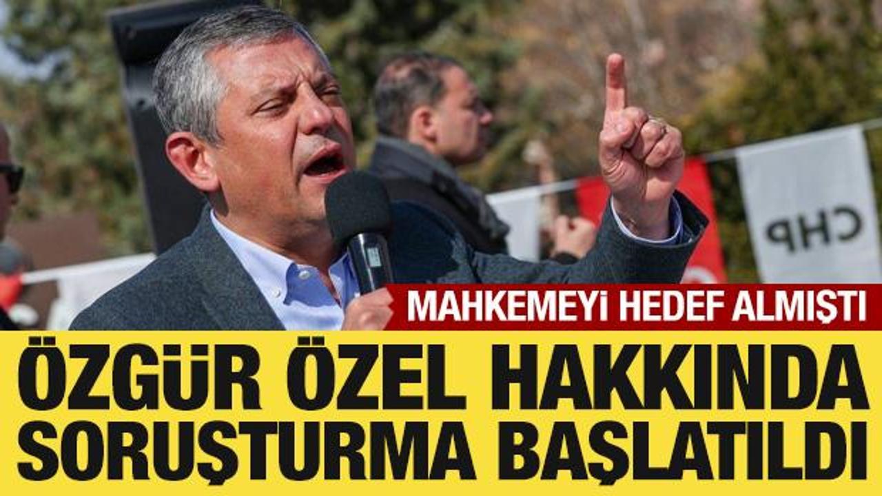 &Ouml;zg&uuml;r &Ouml;zel hakkında soruşturma başlatıldı