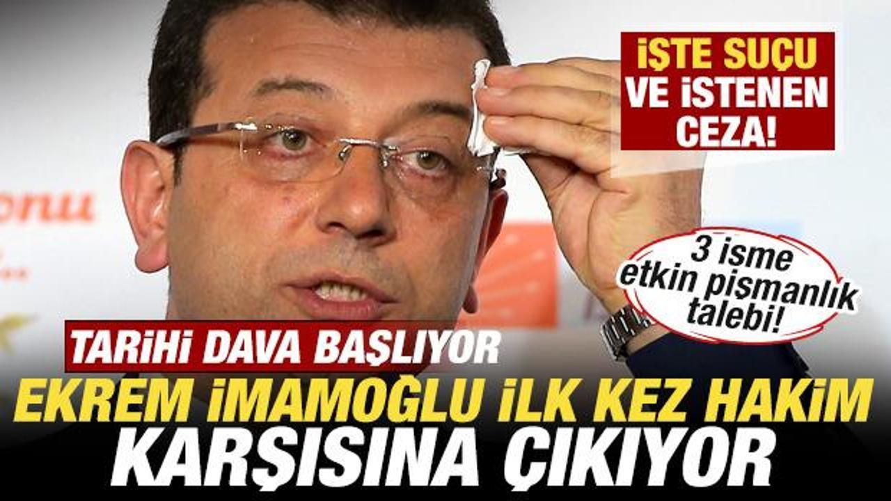 Tarihi dava başlıyor! İmamoğlu ilk kez hakim karşısına çıkacak! İşte suçu ve istenen ceza Tarihi dava başlıyor! İmamoğlu ilk kez hakim karşısına çıkacak! İşte suçu ve istenen ceza