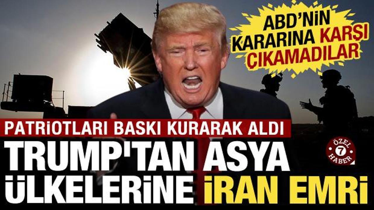 Trump'tan G&uuml;ney Kore'ye İran emri! Hava savunma sistemleri Ortadoğu'ya g&ouml;nderiliyor!
