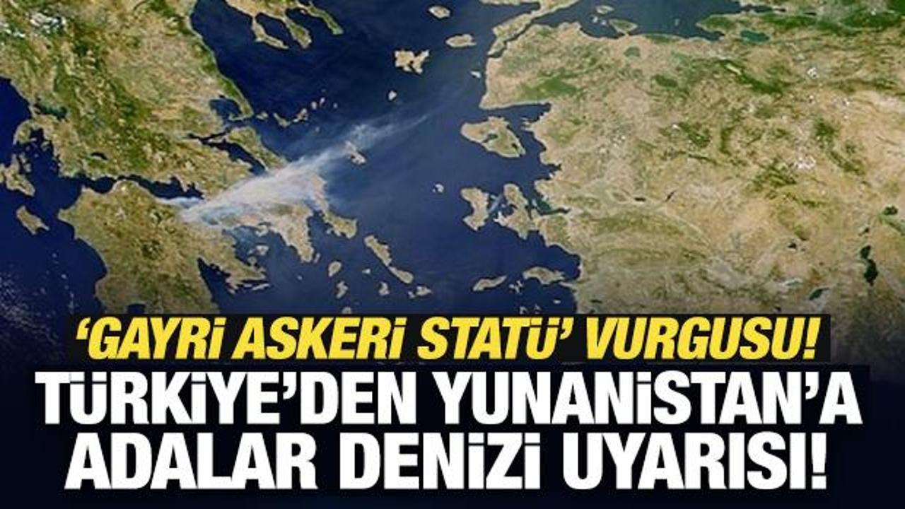T&uuml;rkiye'den Yunanistan'a Adalar Denizi uyarısı! Lozan ve Paris Barış Antlaşması'na vurgu!