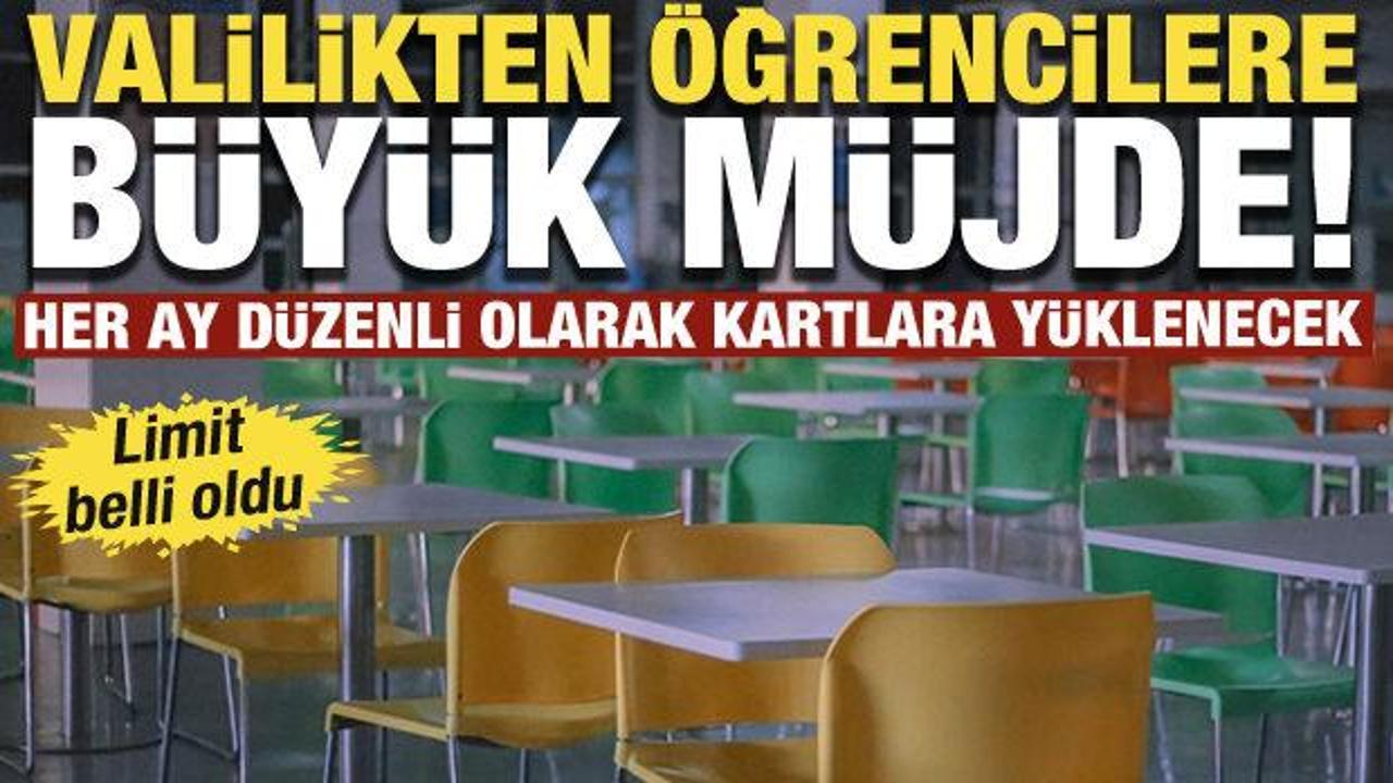 Vali G&uuml;l duyurdu: Her ay 2 bin lira kantin desteği başlıyor