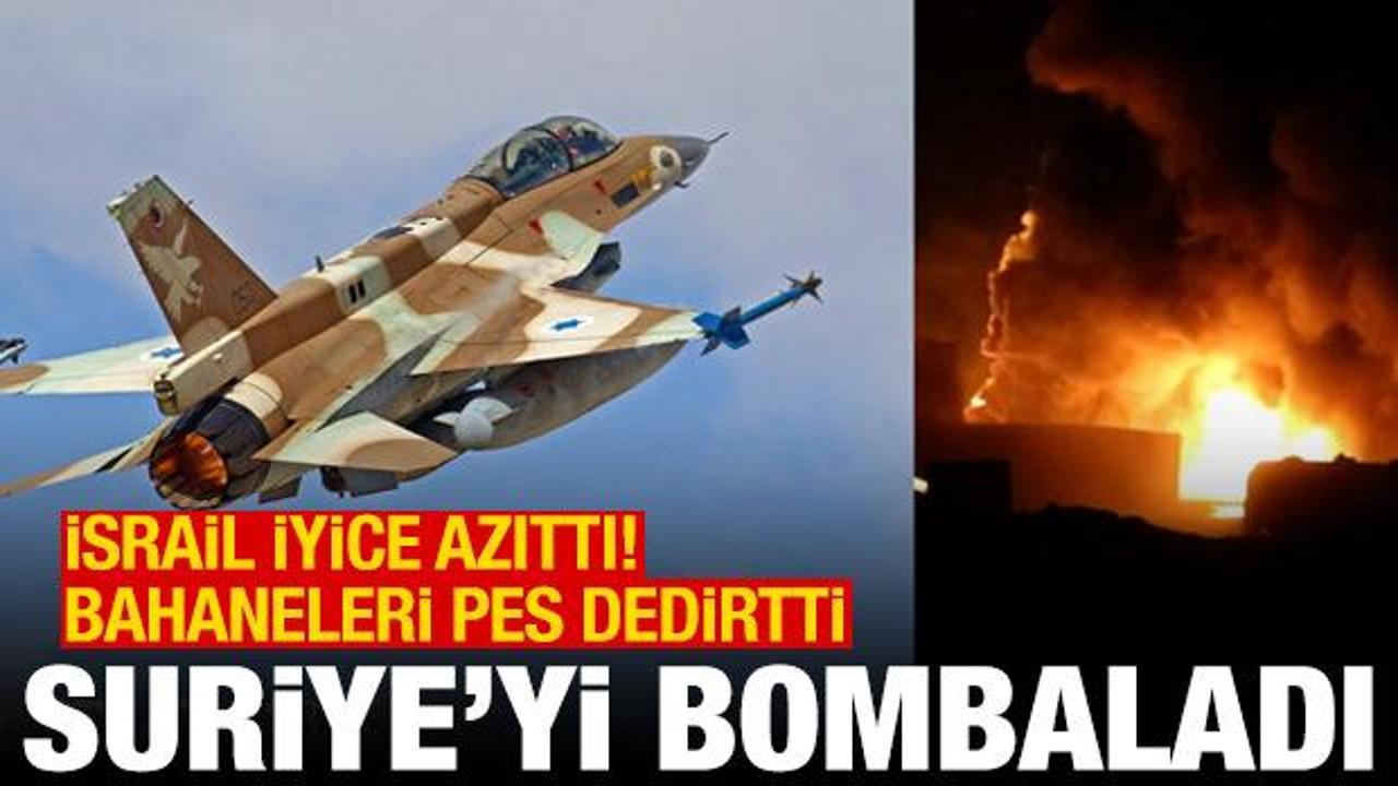 İsrail ordusu Suriye'yi vurdu! Bahaneleri pes dedirtti