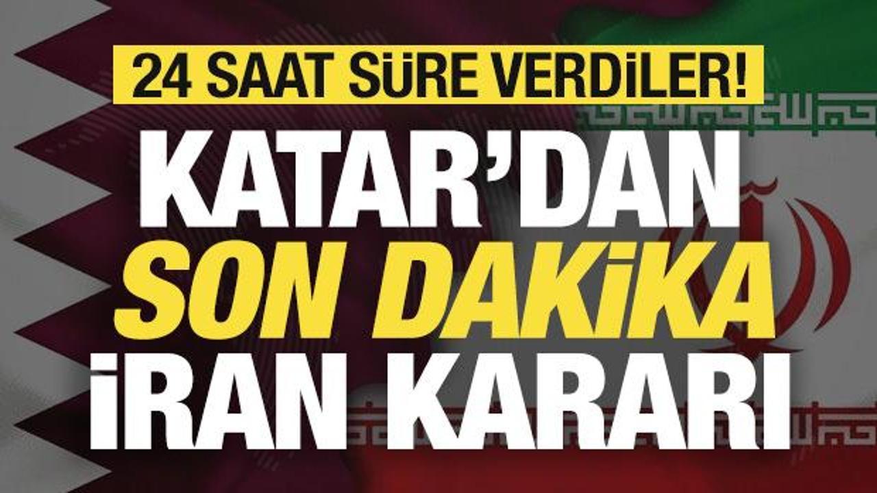 Saldırılar sonrası Katar'dan son dakika İran kararı! 24 saat s&uuml;re verdiler