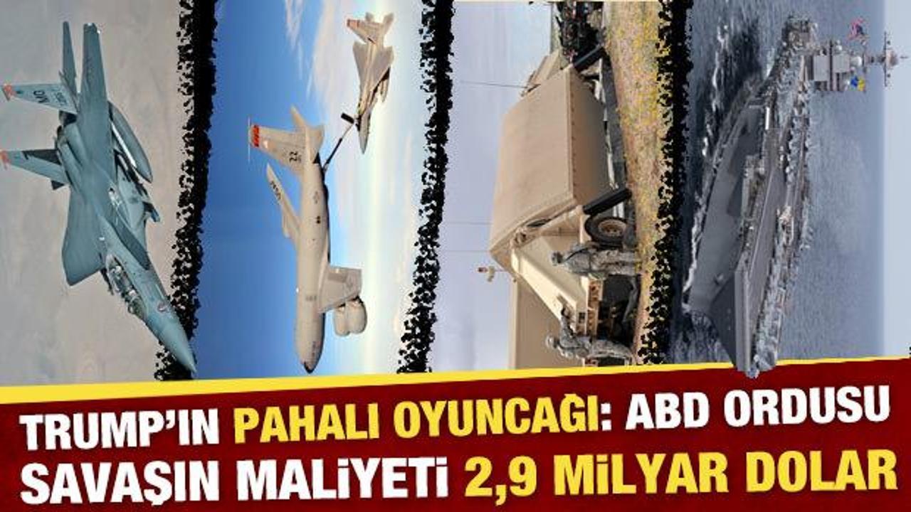 ABD&rsquo;nin askeri envanteri eriyor! Savaşın maliyeti 2,9 milyar dolar! 