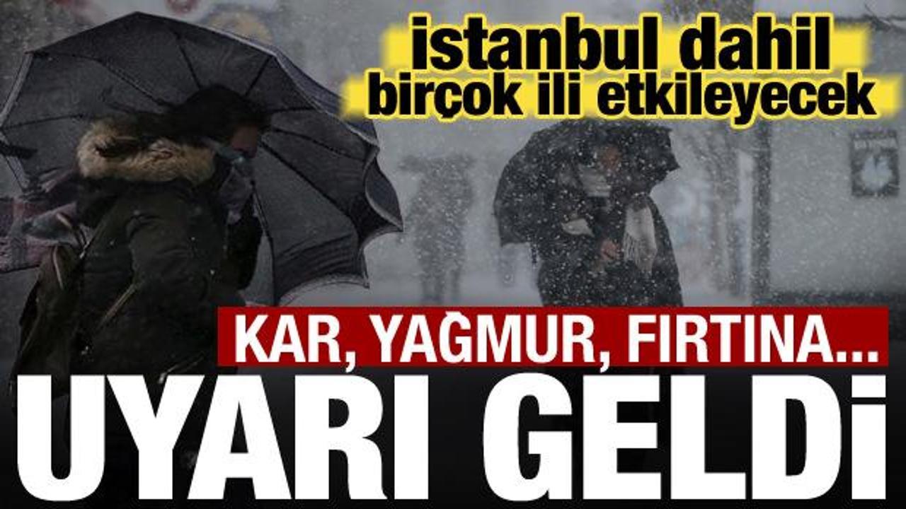 Doğu'da kar, Batı'da fırtına... Meteoroloji il il uyardı: Kuvvetli geliyor!