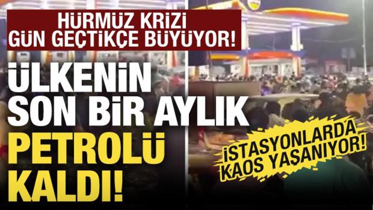 İstasyonlarda kaos &ccedil;ıktı: &Uuml;lkenin son bir aylık petrol&uuml; kaldığı a&ccedil;ıklandı!
